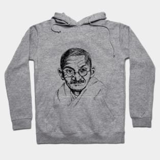 Gandhi portrait Hoodie